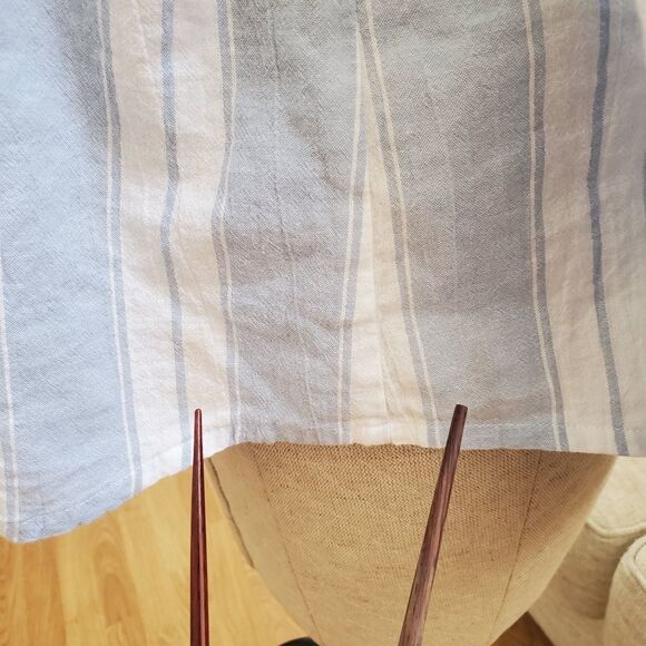 Socialite Striped Cotton Button Down Shirt size Large in Blue - Picture 14 of 14